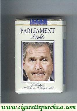 Parliament Lights design with George Bush cigarettes